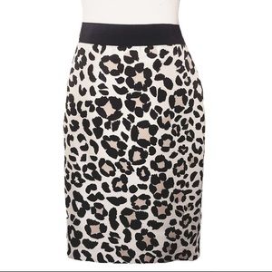Ann Taylor leopard pencil mini skirt